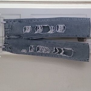 SHEIN kids bell bottom denim jeans 10-11 yr